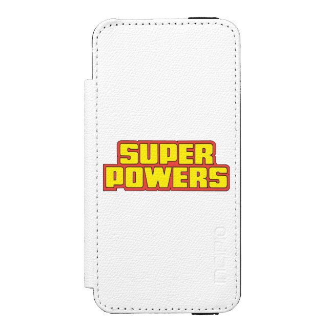 Super Powers™  Logo Yellow Incipio iPhone Wallet Case (Folio Front)