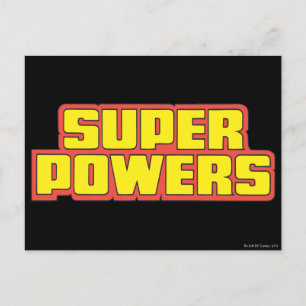 Super Powers™ Logo Yellow Postcard