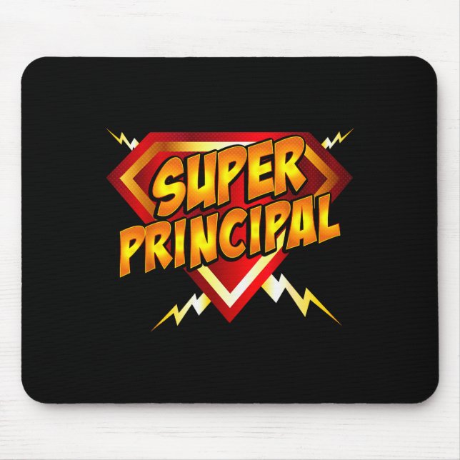 Super Principal Back To School Educational Superhe Mouse Mat (Front)