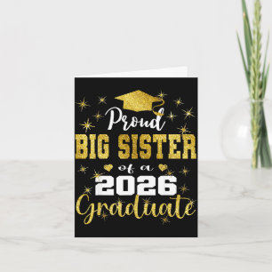 Super proud big sister of 2026 graduate graduation card