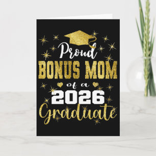 Super Proud Bonus Mum Of 2026 Graduate Graduation Card