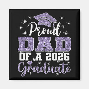 Super Proud Dad Of 2026 Graduate Senior Graduation Magnet