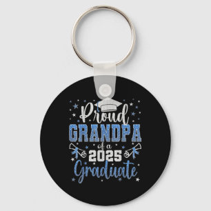 Super Proud Grandpa Of 2025 Graduate Graduation Fa Key Ring