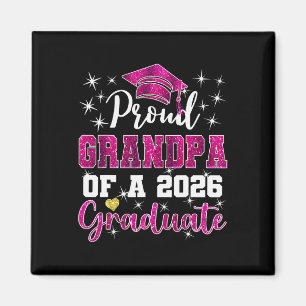 Super Proud Grandpa Of 2026 Graduate Graduation Fa Magnet