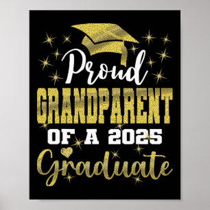 Super Proud Grandparent Of 2025 Graduate Graduatio Poster