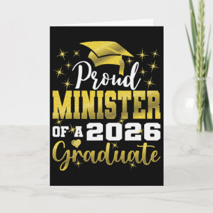 Super Proud Minister Of 2026 Graduate Senior Gradu Card