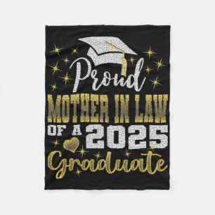 Super Proud Mother In Law Of 2025 Graduate Awesome Fleece Blanket