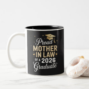 Super Proud Mother in Law of 2026 Graduate Two-Tone Coffee Mug