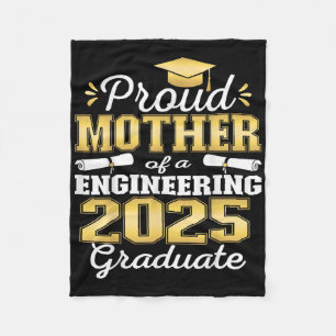 Super Proud Mother Of 2025 Engineering Graduate Fa Fleece Blanket