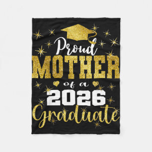 Super proud mother of 2026 graduate senior fleece blanket