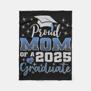 Super Proud Mum Of 2025 Graduate Awesome Family Co Fleece Blanket