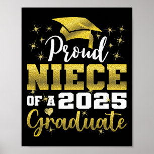 Super Proud Niece Of 2025 Graduate Senior Graduati Poster