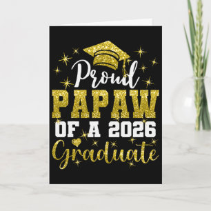 Super Proud Papaw Of 2026 Graduate Senior Graduati Card