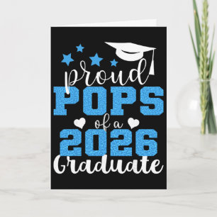 Super Proud Pops Of 2026 Graduate Senior Graduatio Card