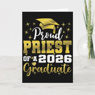 Super Proud Priest Of 2026 Graduate Senior Graduat Card