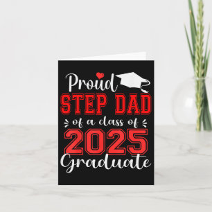 Super Proud Step Dad Of 2025 Graduate Graduation F Card