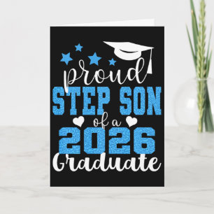 Super Proud Step Son Of 2026 Graduate Graduation F Card