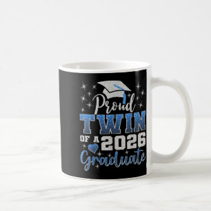 Super proud twin of 2026 graduate senior coffee mug
