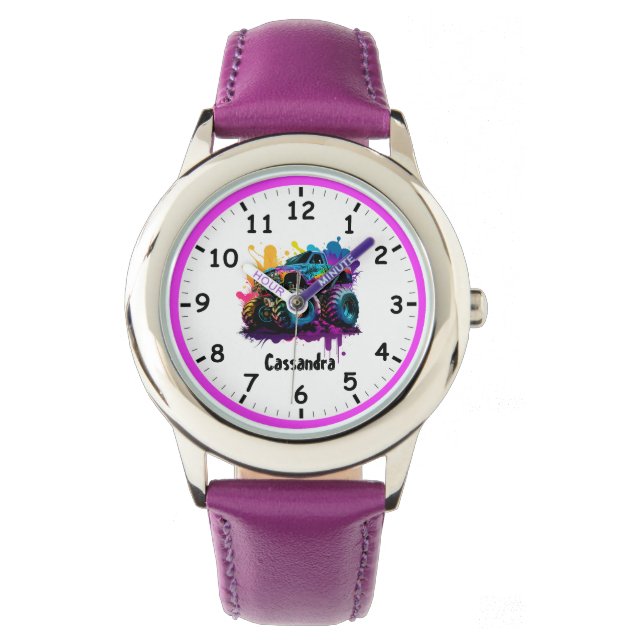 Super Psychedelic Monster Truck Kids Watch (Front)