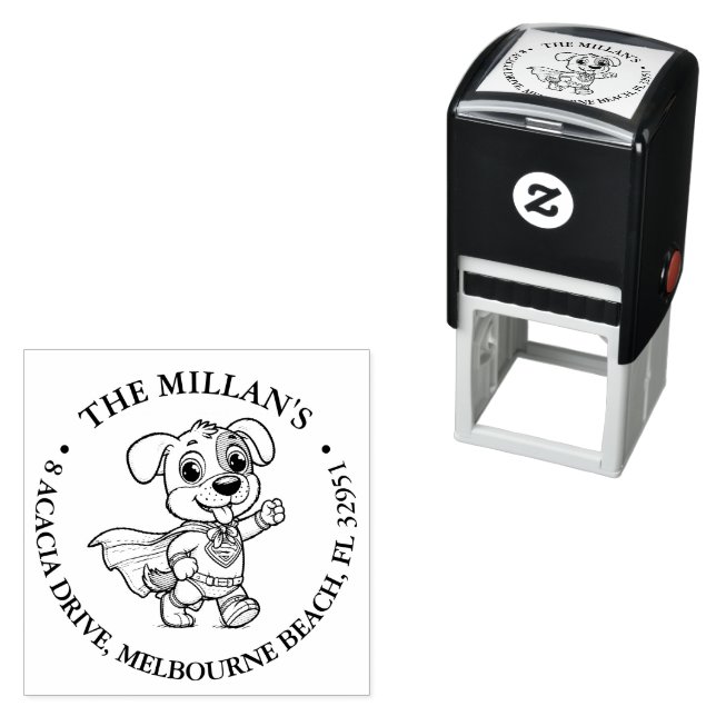 Super puppy lover theme self-inking stamp (In Situ)