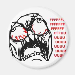 super rage face meme rofl magnet