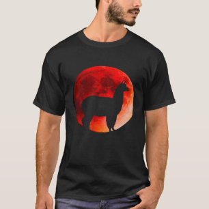 Super Red Blood Moon Lunar Eclipse Llama Costume T T-Shirt