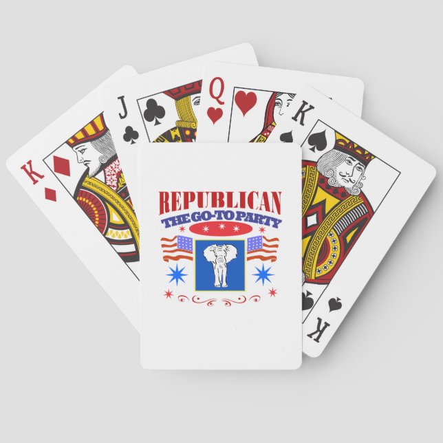 super republican party playing cards (Back)