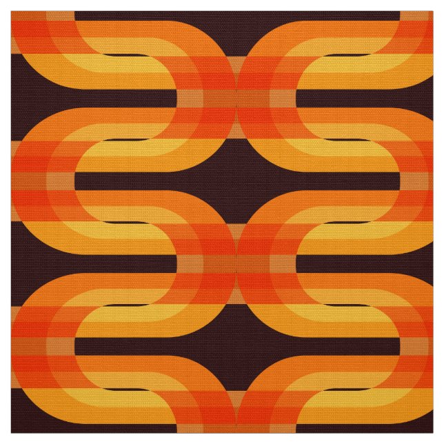 Super retro seventies 70s pattern fabric (Swatch)