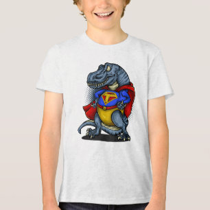 Super Rex: The Ultimate Dinosaur Hero Tri-Blend Shirt