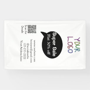 super sale business discount scan QR code details  Banner