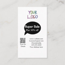 super sale business discount scan QR code details