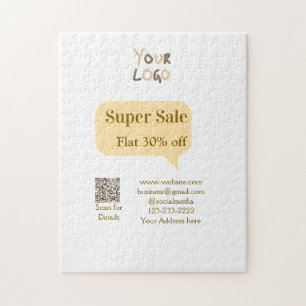 super sale business discount scan QR code details Jigsaw Puzzle
