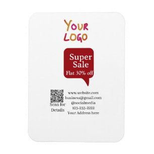 super sale business discount scan QR code details Magnet