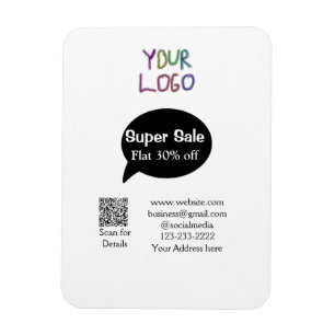 super sale business discount scan QR code details Magnet
