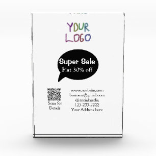 super sale business discount scan QR code details  Photo Block