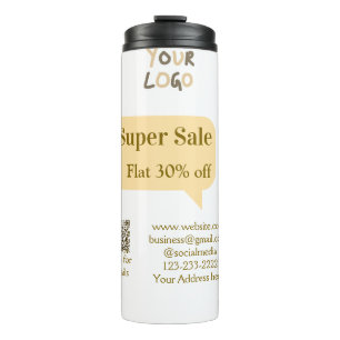 super sale business discount scan QR code details  Thermal Tumbler