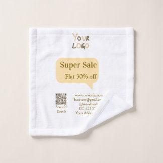 super sale business discount scan QR code details Wash Cloth