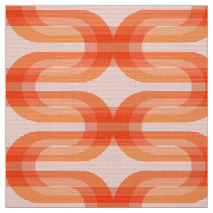 super salmon 70s pattern fabric