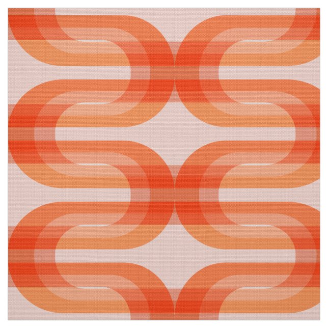 super salmon 70s pattern fabric (Swatch)