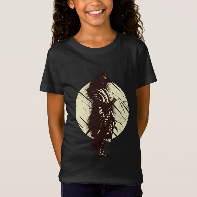 Super Samurai Warrior Silhouette Design T-Shirt (Front)