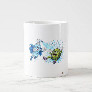 Super Sanitizer vs. Germ Monster Large Coffee Mug