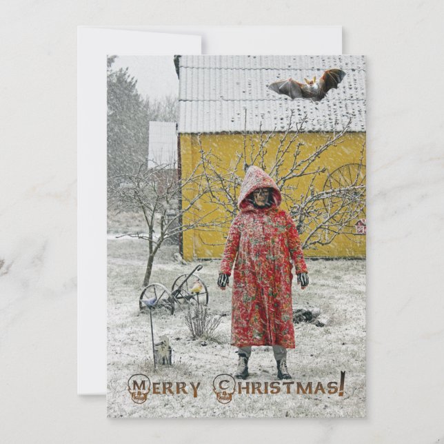 Super Scary and Fun Christmas Greeting Card! Holiday Card (Front)