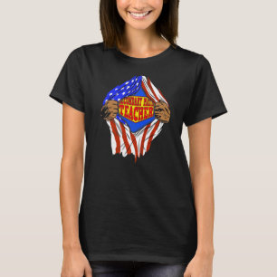 Super Secondary Math Teacher Hero Job T-Shirt