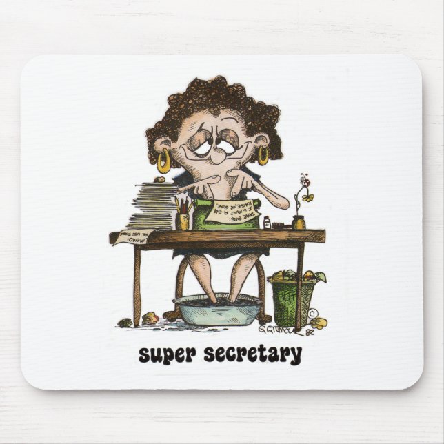 super secretary mouse mat (Front)