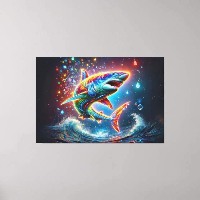 Super Shark Canvas Print (Front)