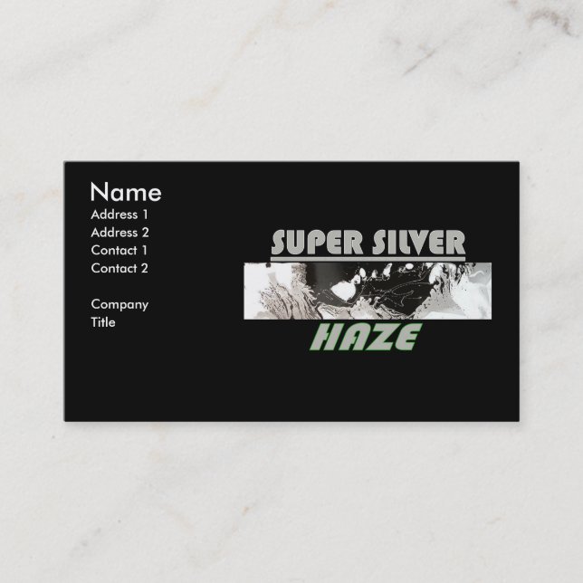 SUPER SILVER HAZE BUSINESS CARD (Front)