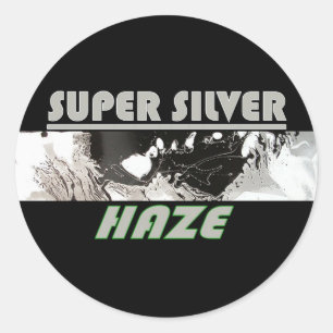 SUPER SILVER HAZE CLASSIC ROUND STICKER