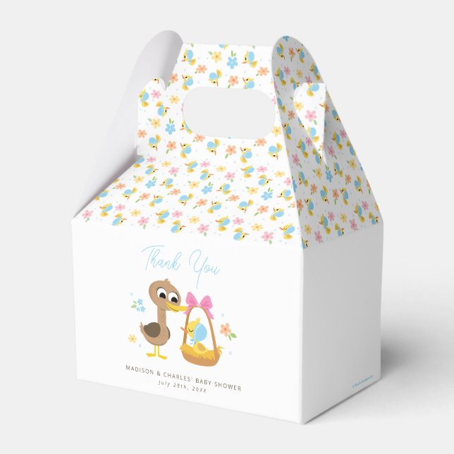 Super Simple | 5 Little Ducks Boy Baby Shower Favour Box (Front Side)