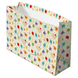 Super Simple Bumble Nums Birthday Cake Pattern Large Gift Bag