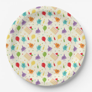 Super Simple Bumble Nums Birthday Cake Pattern Paper Plate